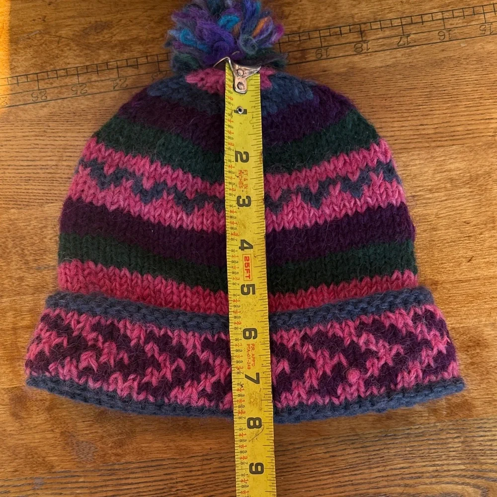Colorful Knit Pom-Pom Wool Hat